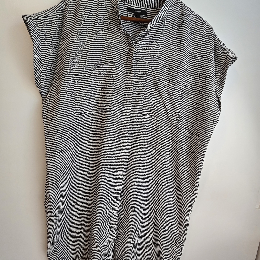 Forever 21 Black and White Striped Dress